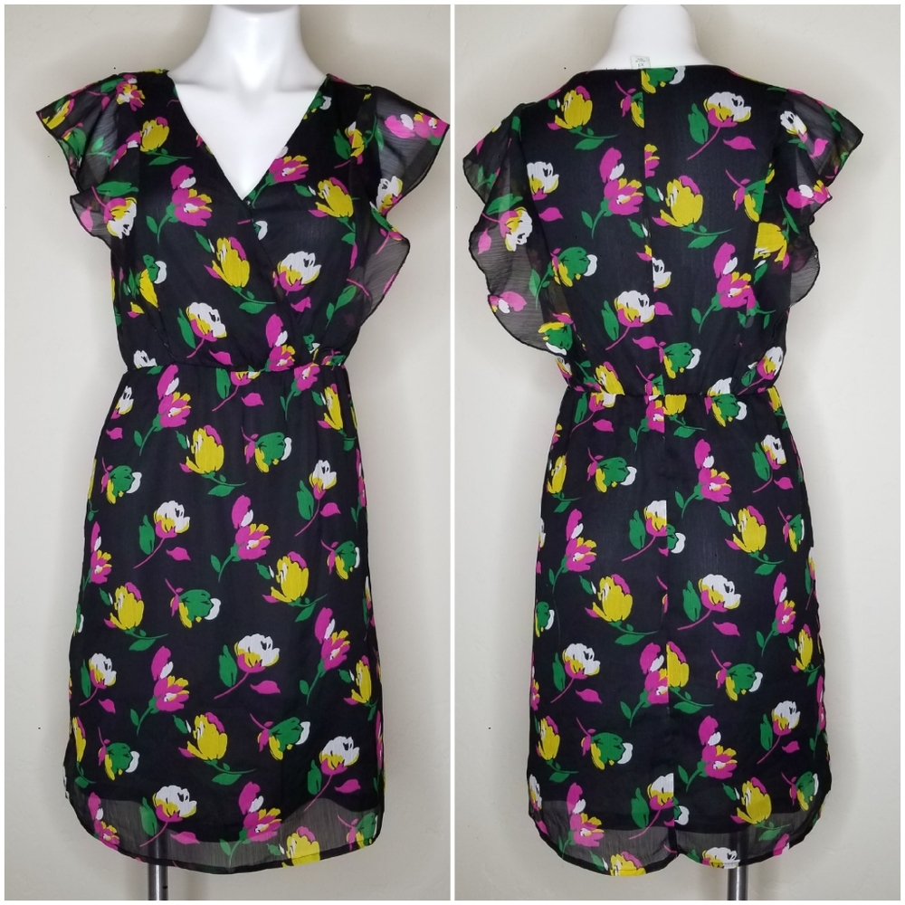 OLD NAVY | Spring Floral Cap Batwing Sleeve Dress
